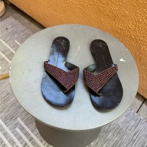 Giuseppe Zanotti Black and Brown Sandals